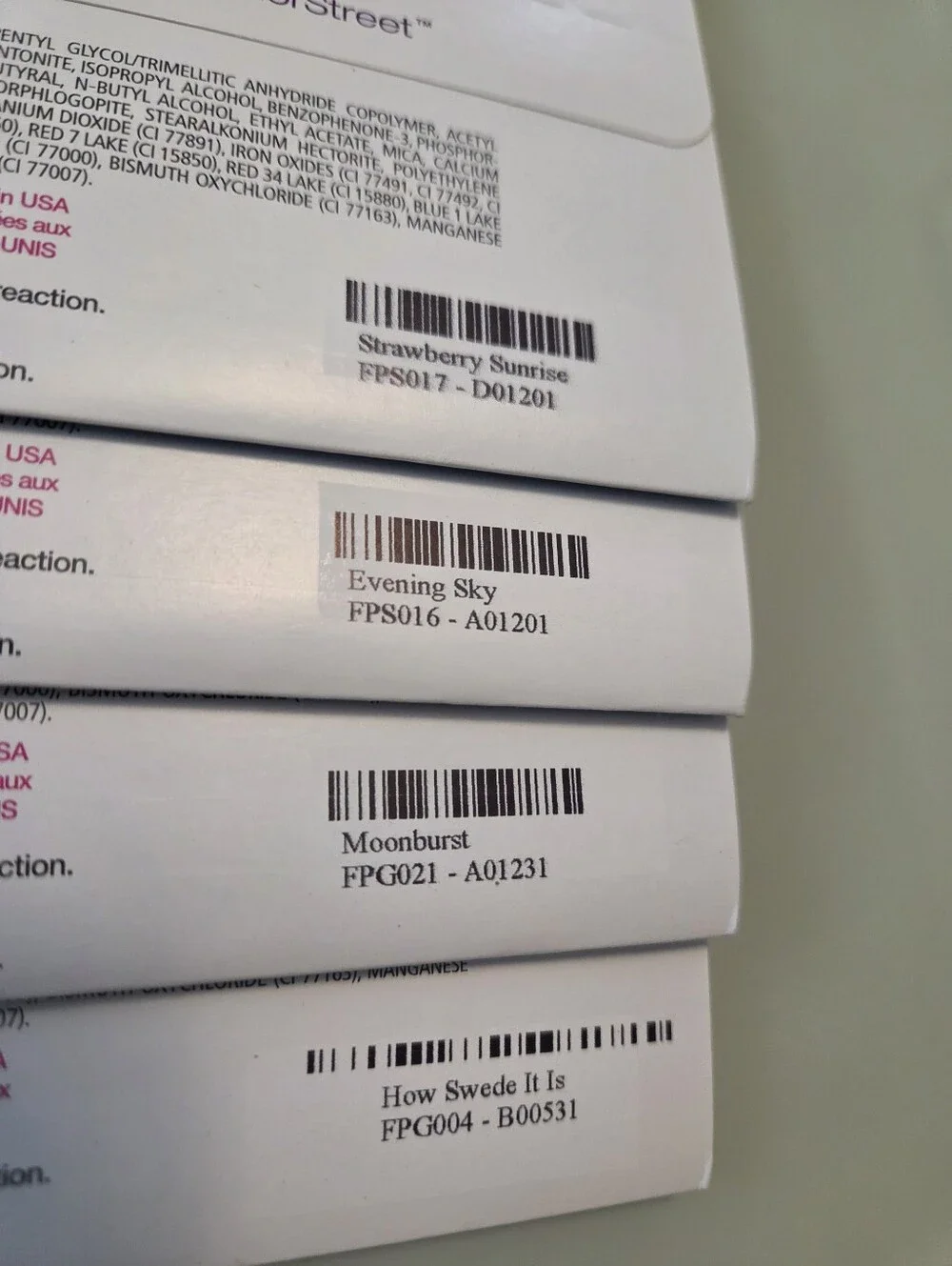 Color Street Pedicure Nail Strips — Pink, Purple, Blue & Gold Tones NEW 4 Sets